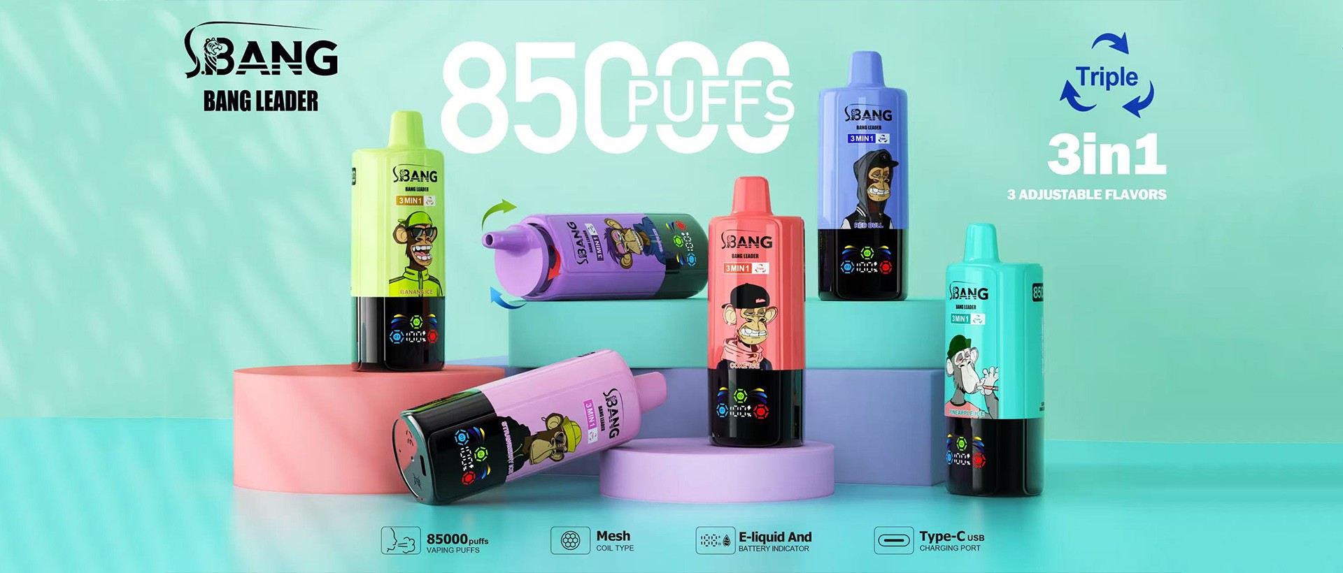 Bang 85000 puffs 3in1